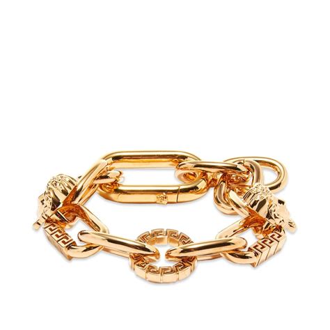 4 chunky chain straps. versace|Versace Crystal Chain Bracelet for Women .